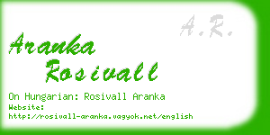 aranka rosivall business card
